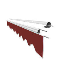 Leudus Markisenvolant Schabracke nur Volants Markisenbespannung für 6m Markise