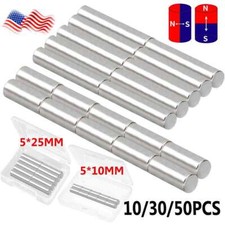 10-50PCS 10/25mm X 5mm Neodymium Disc Strong Rare Earth N45 Small Fridge Magnets