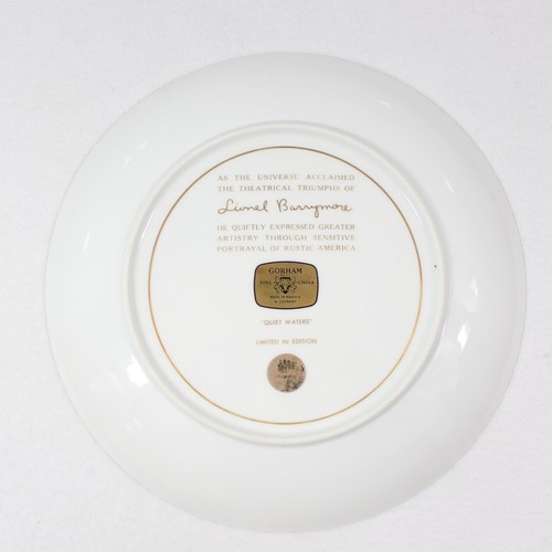 Lionel Barrymore Quiet Waters Limited Edition Plate Gorham Fine China Germany - Picture 7 of 7
