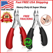 Toenail Clippers for Thick Ingrown Toe Nails Heavy Duty Precision Finger Nail 