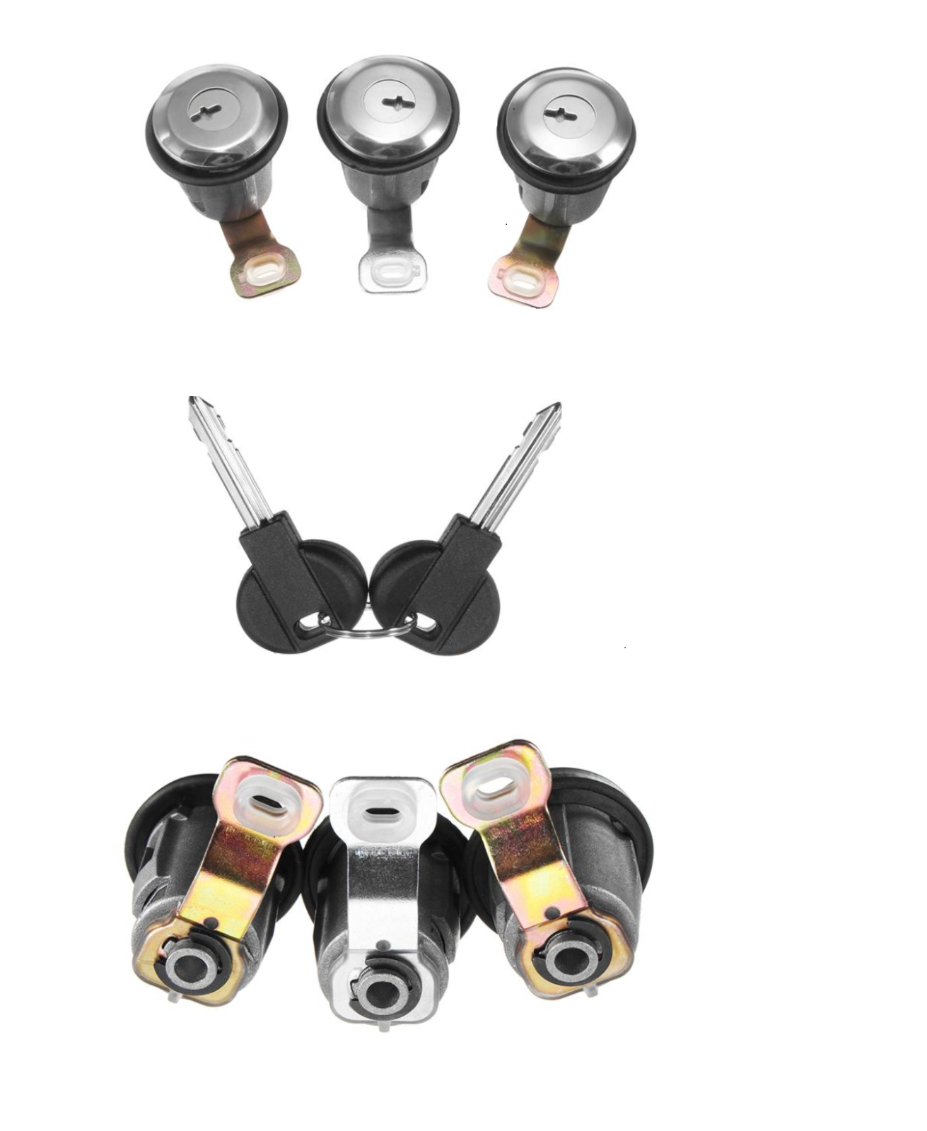 Satz 3 SchließZylinder Schloss TÜRschloß FüR Citroen Xsara Picasso 1999--image