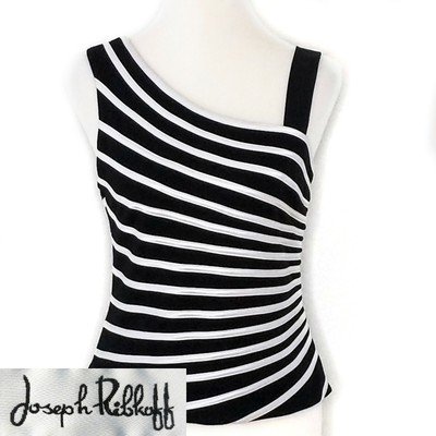 black and white evening top