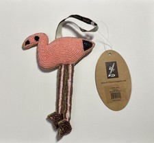Art Studio Company Saint Louis Zoo Beaded Pink Flamingo Ornament Decor