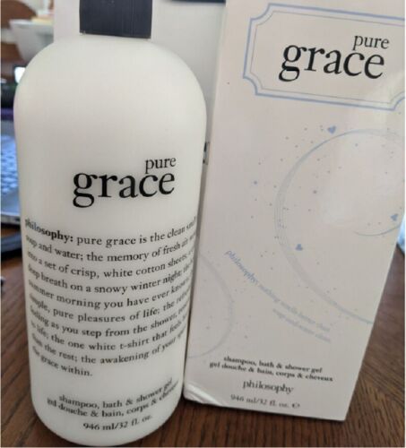 Philosophy Pure Grace Shampoo Bath & Shower Gel with Pump 32 fl oz. Sealed & NIB