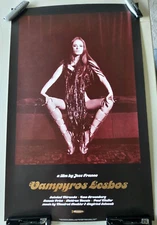 VAMPYROS LESBOS ROLLED UNUSED 25X39 MOVIE POSTER VAMPIRE LESBIANS JESUS FRANCO