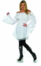 Underwraps Versatile Peasant Pirate Shirt White Adult Halloween Costume 29968
