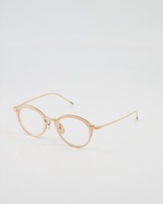 Thom Browne TB110-CGLD48 White Gold 48-22 Round/Oval Eyeglasses - New w/ Case