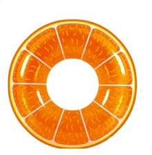 Orange Shape Jumbo Pool Float 47" Summer Swimming Ring Pool Party Kids