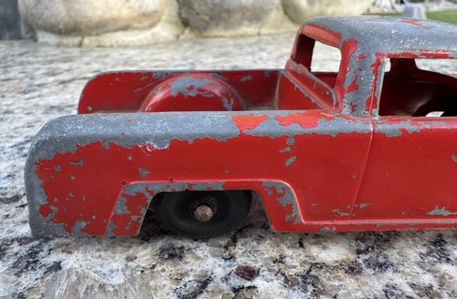 VINTAGE IRWIN TOY DIECAST METAL RED PICK UP TRUCK - Picture 2 of 11