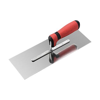 Plastering Trowel, 10.24''x3.94'' Stainless Steel Flat Finishing Trowel with So...
