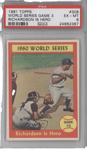 Topps Bobby Richardson 1961 Season Baseball Sports Trading Cards & Accessories