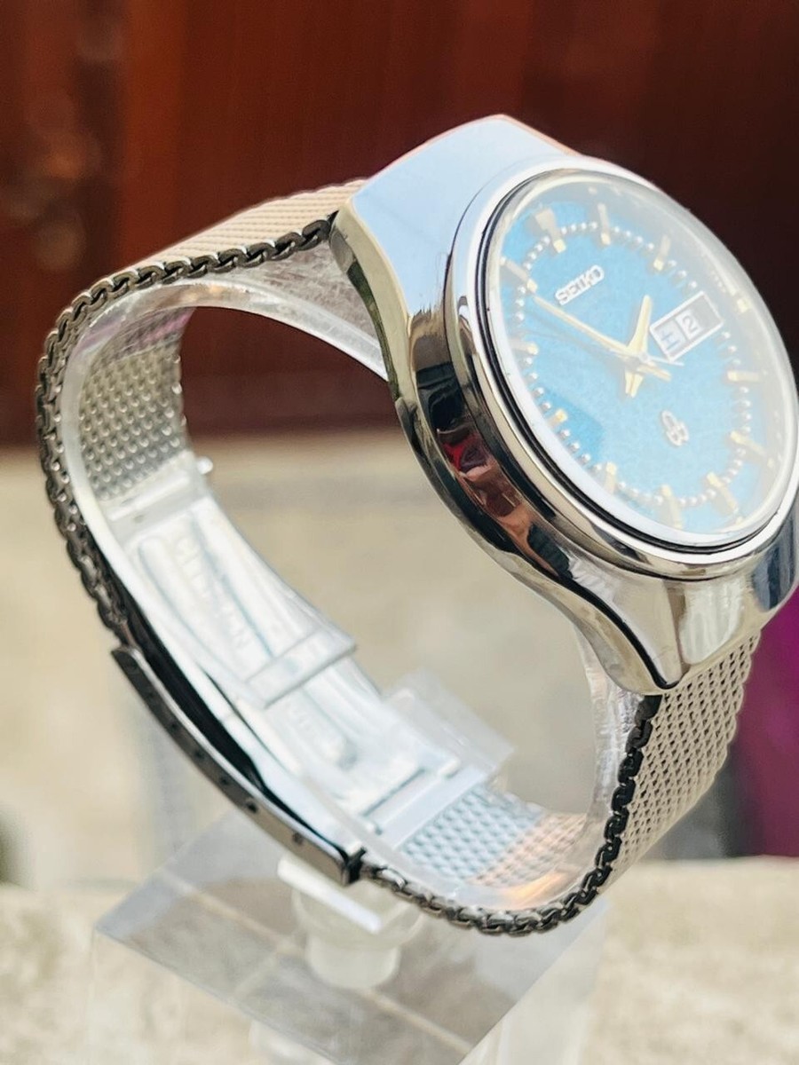 1970's Vintage Seiko Quartz QT 3803-7061 Mesh Bracelet Steel