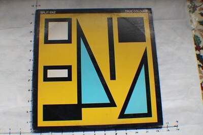 Split Enz True Colours  1980  Label SP-4822 Yellow Cover (Laser Etched Record)