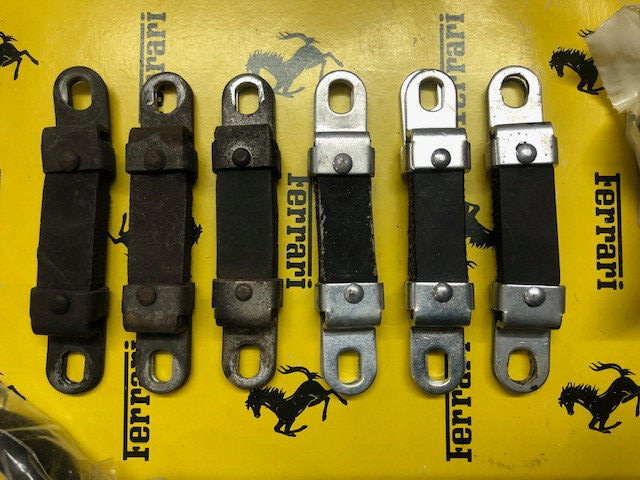 Ferrari 275 330 365 exhaust hangers muffler straps lot - New old stock and Used