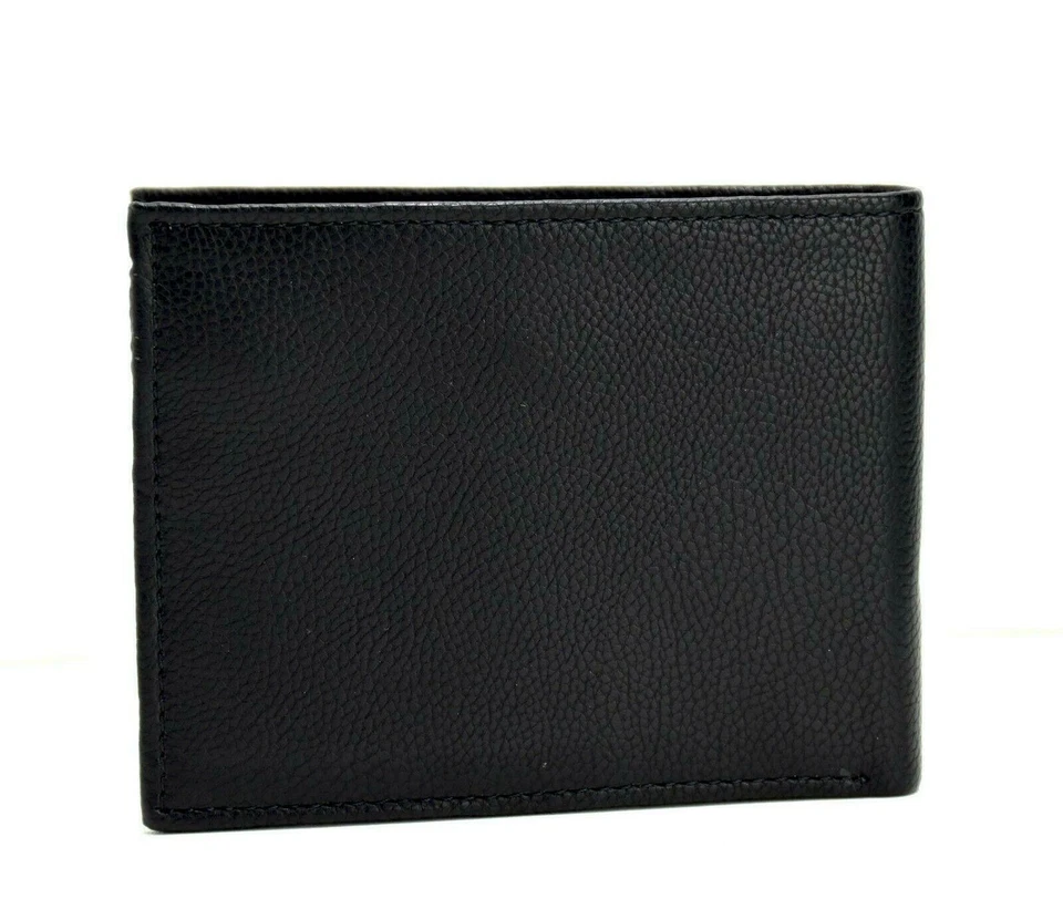 Perry Ellis Manhattan Mens Faux Leather Bifold ID Card Wallet Black - Image 4 of 4