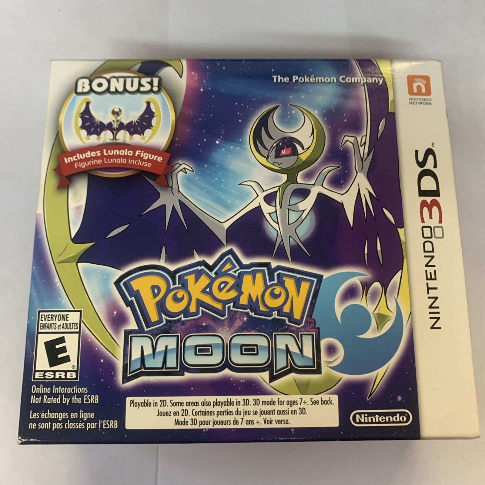 Pokemon Moon - Bonus Lunala Figure 3DS 