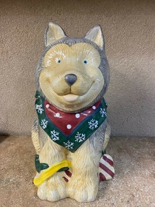 husky cookie jar