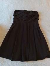 Express Formal Cocktail Short Black Pleated Dress Women's Size 0 New With Tag