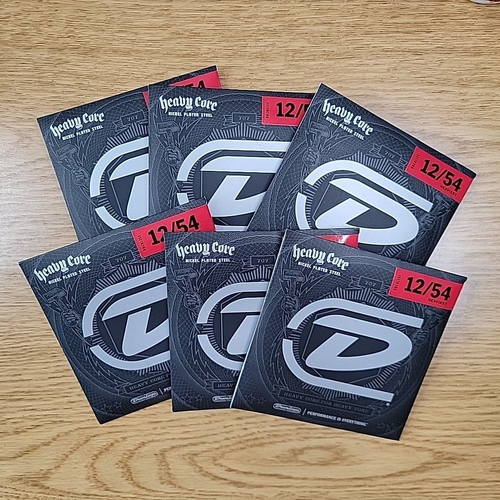Lot Of 6 Dunlop Heavy Core Electric Guitar Strings Heaviest DHCN1254 eBay