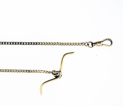 14K Gold Vintage Pocket Watch Fob Chain