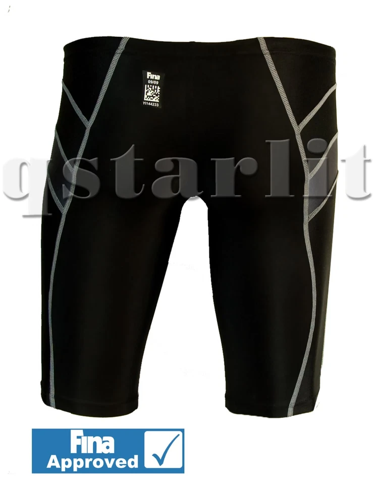 Traje de baño de competición de carreras dobles aprobado por la FINA para niños y hombres talla 22-32, S-XXL Foto 2 de 3