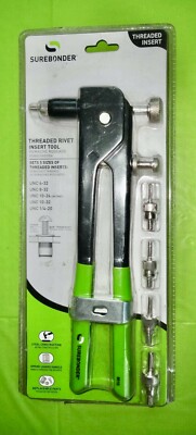 Surebonder 8510 Threaded Insert Tool with five threaded mandrels and nose pieces