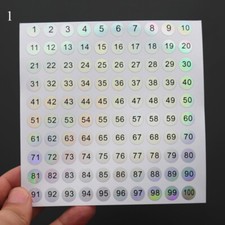 1-200 Number Sticker Label Digital Label Marking Numbering Label Sticker