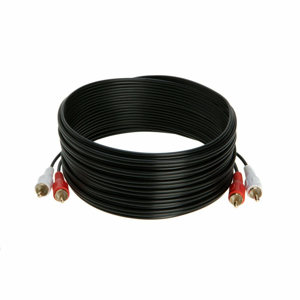 30 Cables 25ft each 2 RCA Cable Male Stereo Audio Dual Cord HDTV VCR DVD - Image 3 of 3