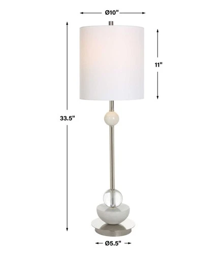 Uttermost 30179-1 Exposition 34" Tall Table Lamp - Nickel - Picture 2 of 7