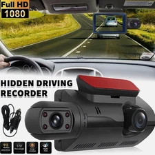 1080P Front And Inside Camera Video Recorder G-Sensor Dual Lens Car DVR Dash Cam