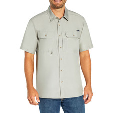 Eddie Bauer Men's Woven Short Sleeve Tech Shirt - Grey, Size XXL