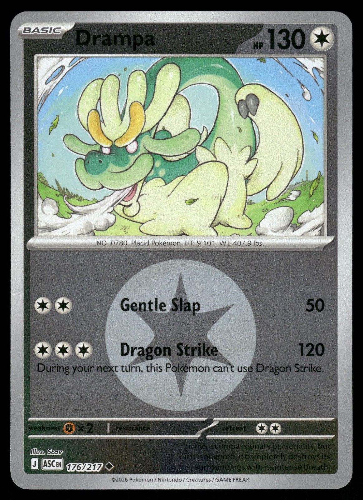 Drampa (Energy Symbol Pattern) 176/217 Reverse Holo ME: Ascended Heroes LP-NM