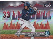 2024 Bowman Chrome Top 100 #BTP-33 Emmanuel Rodriguez Minnesota Twins