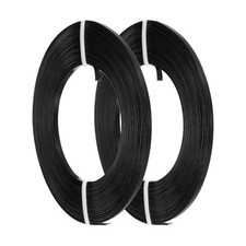 2 Roll Flat Jewelry Craft Wire, 3mm 18 Gauge Aluminum Craft Wire Black
