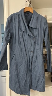Stella Carakasi Small Jacket Blue Angled Hem 3 Buttons Cotton/Poly Blend Pockets
