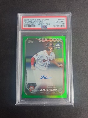 2024 Topps Pro Debut Roman Anthony Green Foil Autograph /99 #PD39