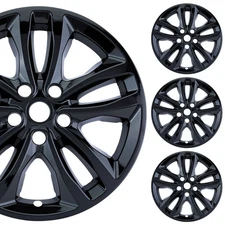 PACRIM 17" Gloss Black Wheel Skins for Chevy Malibu LT (2016-18) |ABS | Set of 4