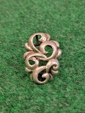 Stylish Long Genuine Sterling Silver Ring Solid 925 Perfect Quality Size 7