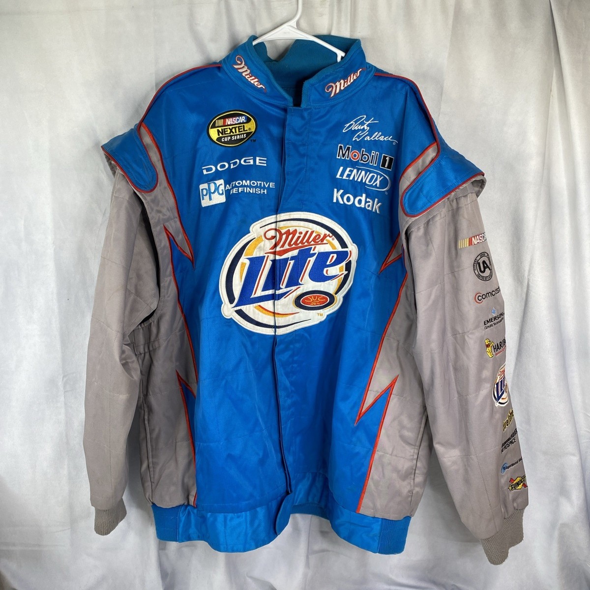 NASCAR Rusty Wallace Miller Light Chase Authentic Jacket 3XL Last