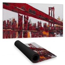 Begin Home Decor C1DM15312GSPSR 16 x 32 in. Red Bridge Livingroom Desk Mat - ...