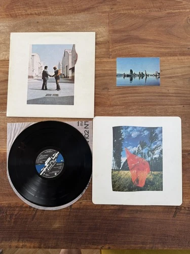 Pink Floyd Wish You were Here WITH POSTCARD Vinyl LP Mint Record SHVL 814 12”