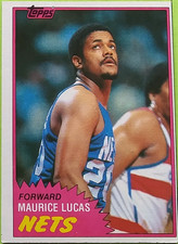 1981 Topps #79 (East) Maurice Lucas Basketball Card (New Jersey Nets)