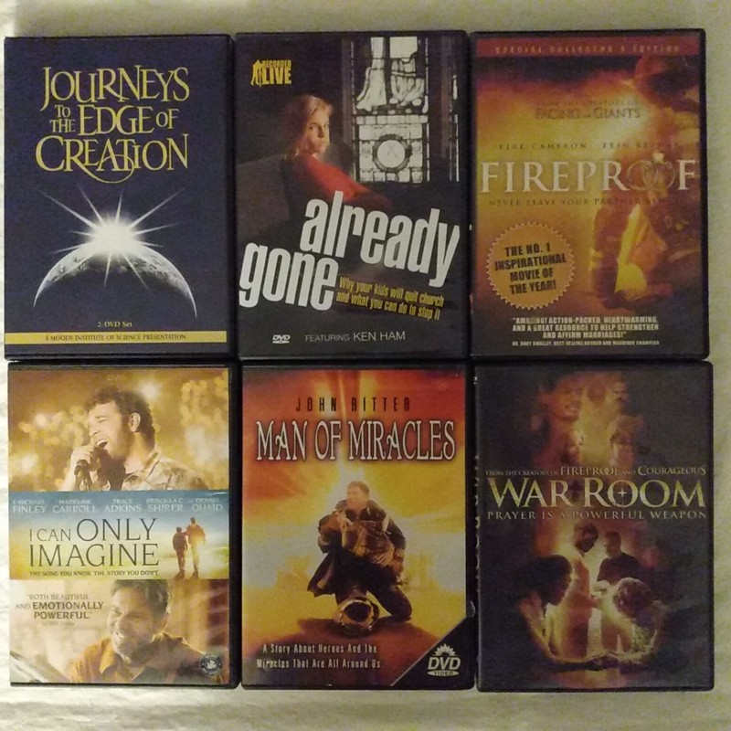 6 DVD Christian Journeys Creation Fireproof Only Imagine War Room Already Gone