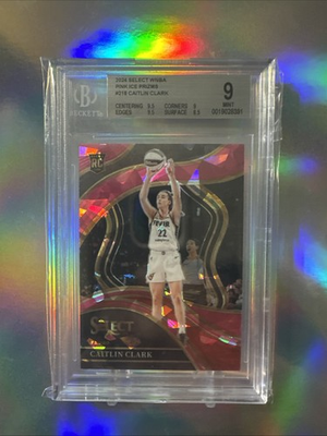 #ad 2024 Caitlin Clark Select Pink Ice Prizm RC #218 BGS $359.95
