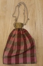 Vintage Victorian Reticule Purse Bag Expandable Accordion Metal Hinged Top