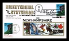 DR JIM STAMPS US COVER NEW HAMPSHIRE FDC DUAL CANCEL COLLINS HAND PAINTED
