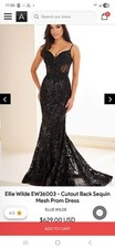 Ellie Wilde Black Prom Dress Size 6