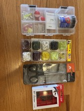Never opened- Fishing Tackle Kit Lot Hooks Lures Bait Box + Forceps Starter Set
