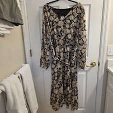 Lane Bryant Lurex Cuff-Sleeve Tiered Midi Dress Size 24 NWT Fairy Goth Glitter