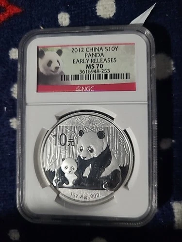 2012 China 10 Yuan Silver Panda 1 oz Coin NGC MS 70 Early Releases